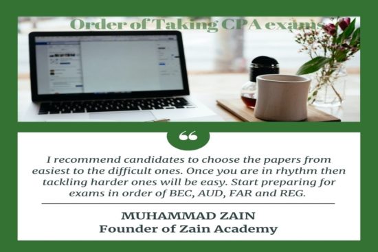 Order of CPA exam