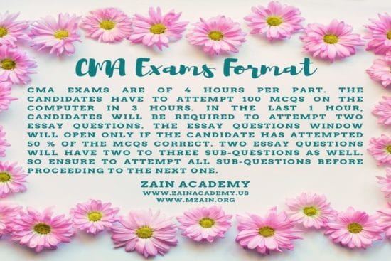 what is the format of cma exams