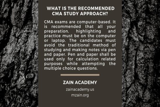 what is the recommended cma study approach