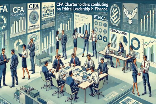 How do CFA charterholders contribute to ethical leadership in the finance industry